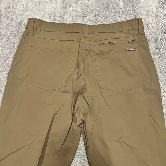Eddie Bauer Pants Mens 38 X30 Performance Hiking Nylon Light Brown - Picture 4 of 10